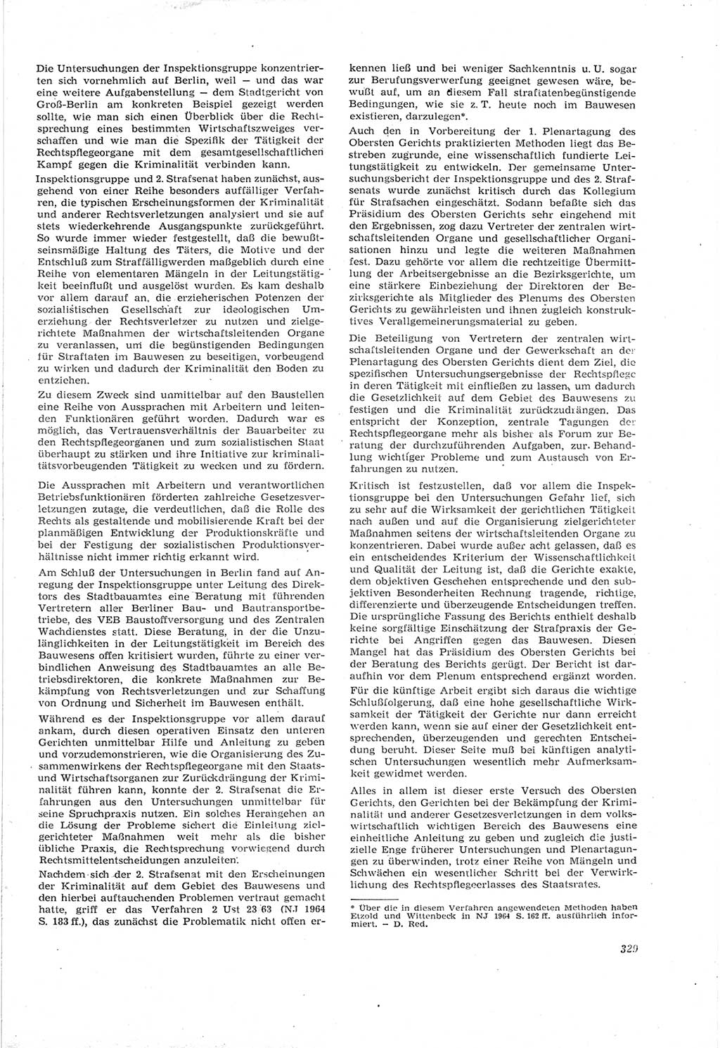 Neue Justiz (NJ), Zeitschrift für Recht und Rechtswissenschaft [Deutsche Demokratische Republik (DDR)], 18. Jahrgang 1964, Seite 329 (NJ DDR 1964, S. 329)