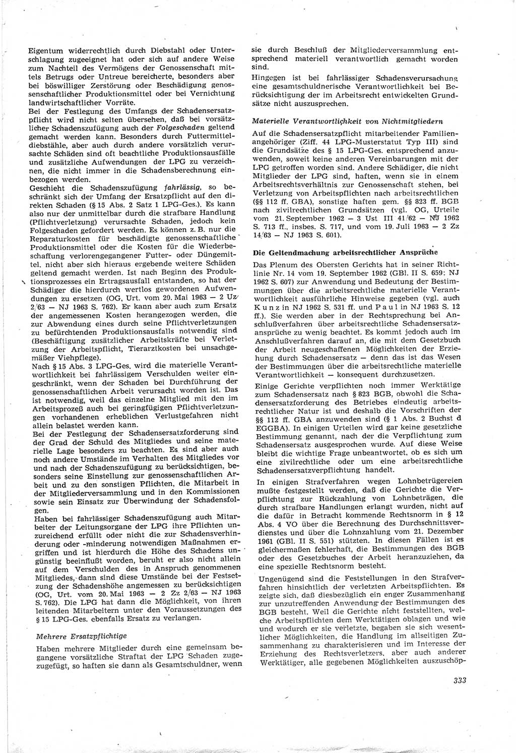 Neue Justiz (NJ), Zeitschrift für Recht und Rechtswissenschaft [Deutsche Demokratische Republik (DDR)], 18. Jahrgang 1964, Seite 333 (NJ DDR 1964, S. 333)