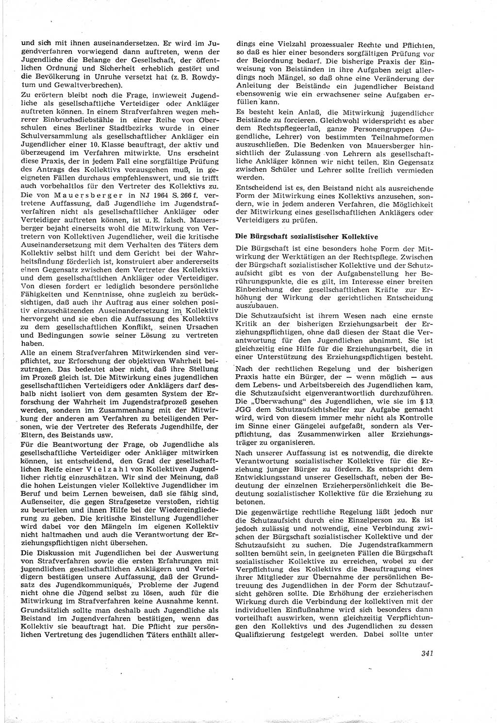 Neue Justiz (NJ), Zeitschrift für Recht und Rechtswissenschaft [Deutsche Demokratische Republik (DDR)], 18. Jahrgang 1964, Seite 341 (NJ DDR 1964, S. 341)