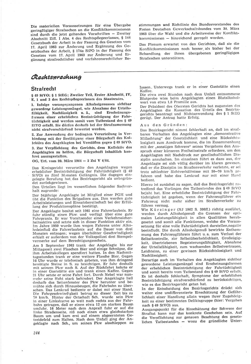 Neue Justiz (NJ), Zeitschrift für Recht und Rechtswissenschaft [Deutsche Demokratische Republik (DDR)], 18. Jahrgang 1964, Seite 344 (NJ DDR 1964, S. 344)