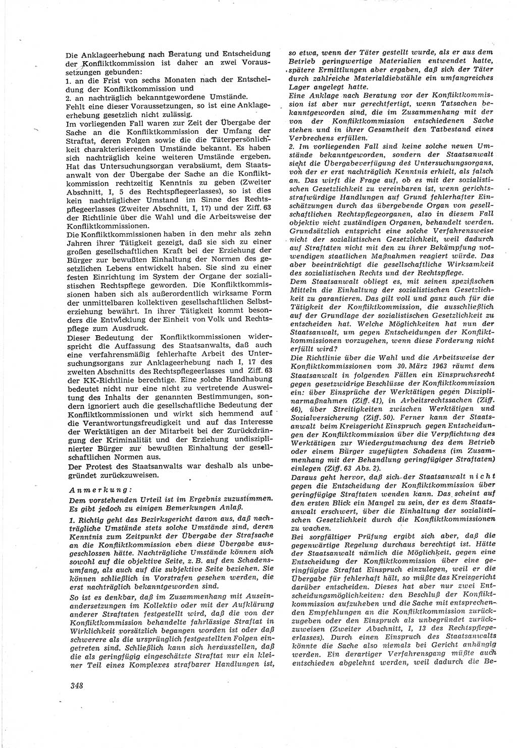 Neue Justiz (NJ), Zeitschrift für Recht und Rechtswissenschaft [Deutsche Demokratische Republik (DDR)], 18. Jahrgang 1964, Seite 348 (NJ DDR 1964, S. 348)