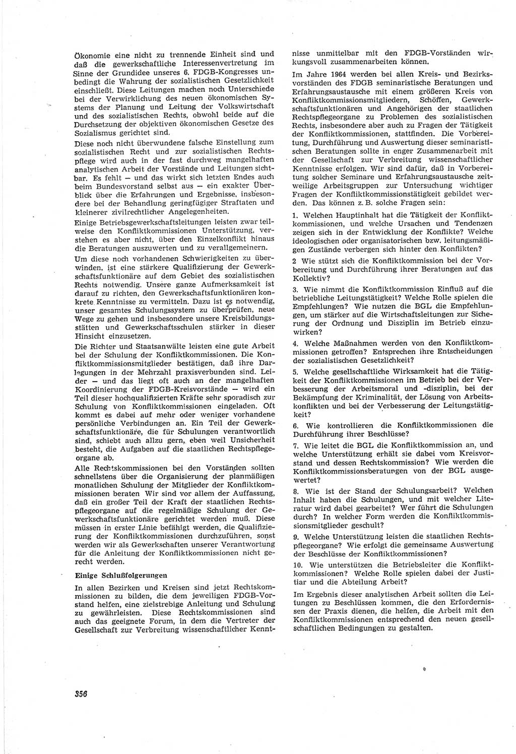 Neue Justiz (NJ), Zeitschrift für Recht und Rechtswissenschaft [Deutsche Demokratische Republik (DDR)], 18. Jahrgang 1964, Seite 356 (NJ DDR 1964, S. 356)