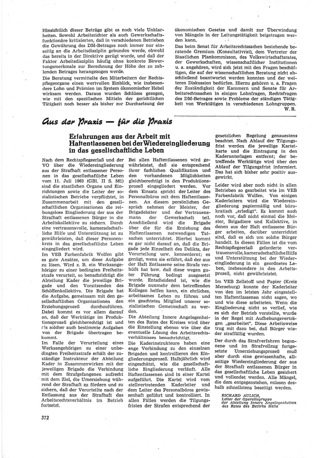 Neue Justiz (NJ), Zeitschrift für Recht und Rechtswissenschaft [Deutsche Demokratische Republik (DDR)], 18. Jahrgang 1964, Seite 372 (NJ DDR 1964, S. 372)