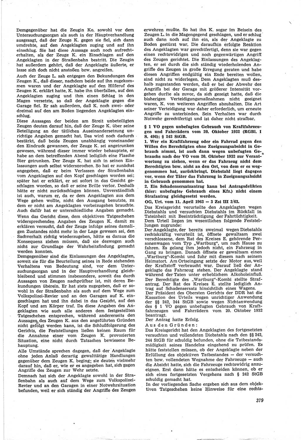 Neue Justiz (NJ), Zeitschrift für Recht und Rechtswissenschaft [Deutsche Demokratische Republik (DDR)], 18. Jahrgang 1964, Seite 379 (NJ DDR 1964, S. 379)