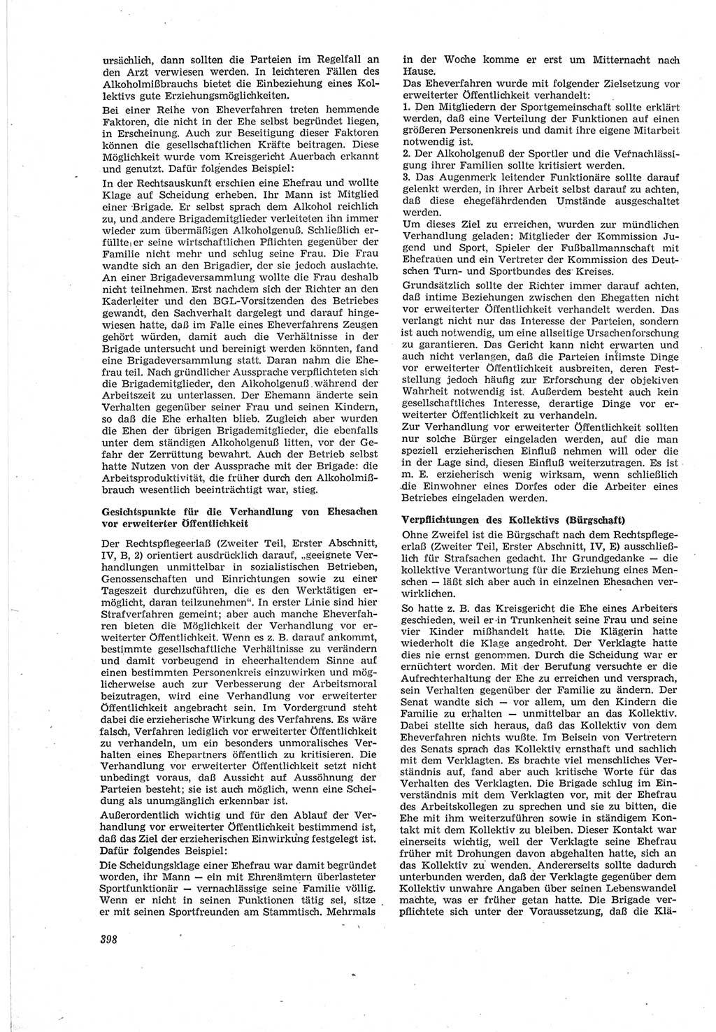 Neue Justiz (NJ), Zeitschrift für Recht und Rechtswissenschaft [Deutsche Demokratische Republik (DDR)], 18. Jahrgang 1964, Seite 398 (NJ DDR 1964, S. 398)