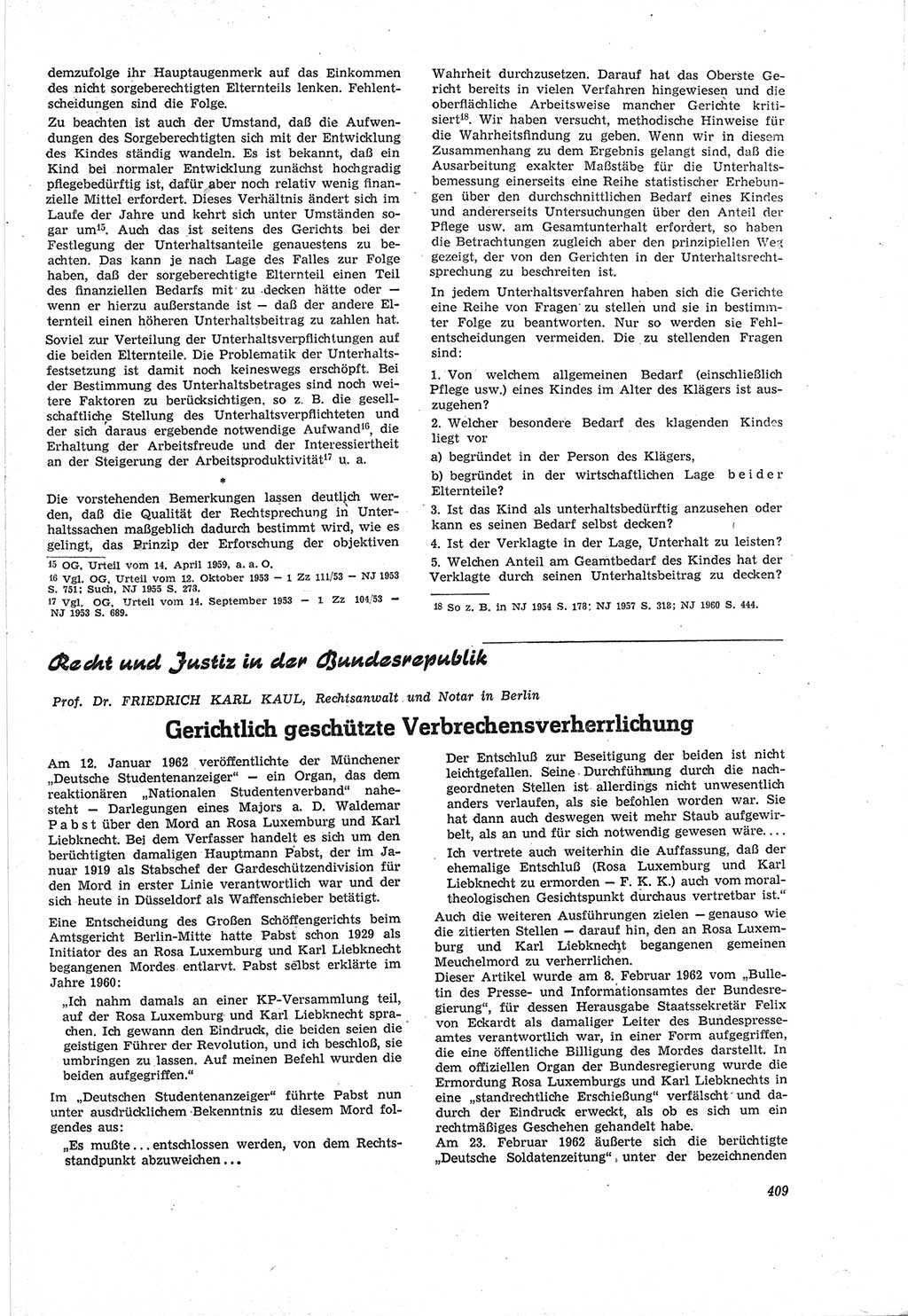 Neue Justiz (NJ), Zeitschrift für Recht und Rechtswissenschaft [Deutsche Demokratische Republik (DDR)], 18. Jahrgang 1964, Seite 409 (NJ DDR 1964, S. 409)