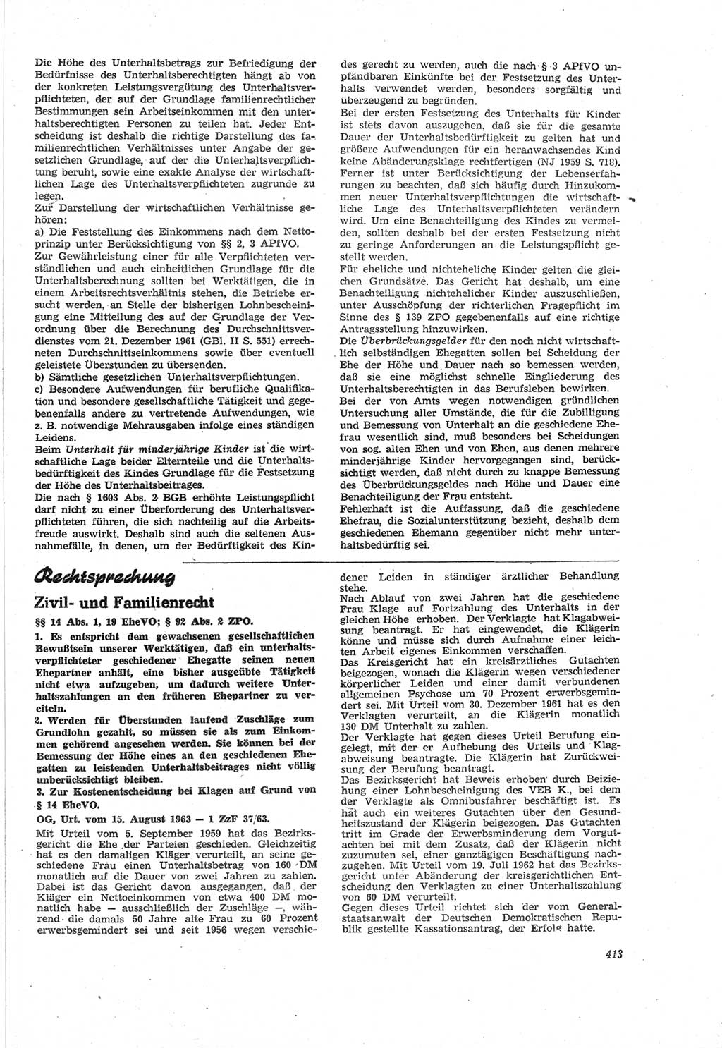 Neue Justiz (NJ), Zeitschrift für Recht und Rechtswissenschaft [Deutsche Demokratische Republik (DDR)], 18. Jahrgang 1964, Seite 413 (NJ DDR 1964, S. 413)