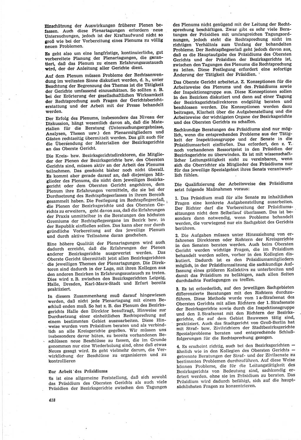 Neue Justiz (NJ), Zeitschrift für Recht und Rechtswissenschaft [Deutsche Demokratische Republik (DDR)], 18. Jahrgang 1964, Seite 418 (NJ DDR 1964, S. 418)