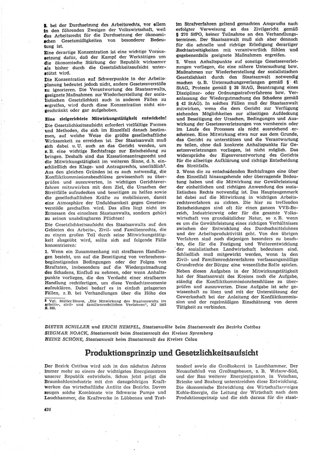 Neue Justiz (NJ), Zeitschrift für Recht und Rechtswissenschaft [Deutsche Demokratische Republik (DDR)], 18. Jahrgang 1964, Seite 426 (NJ DDR 1964, S. 426)