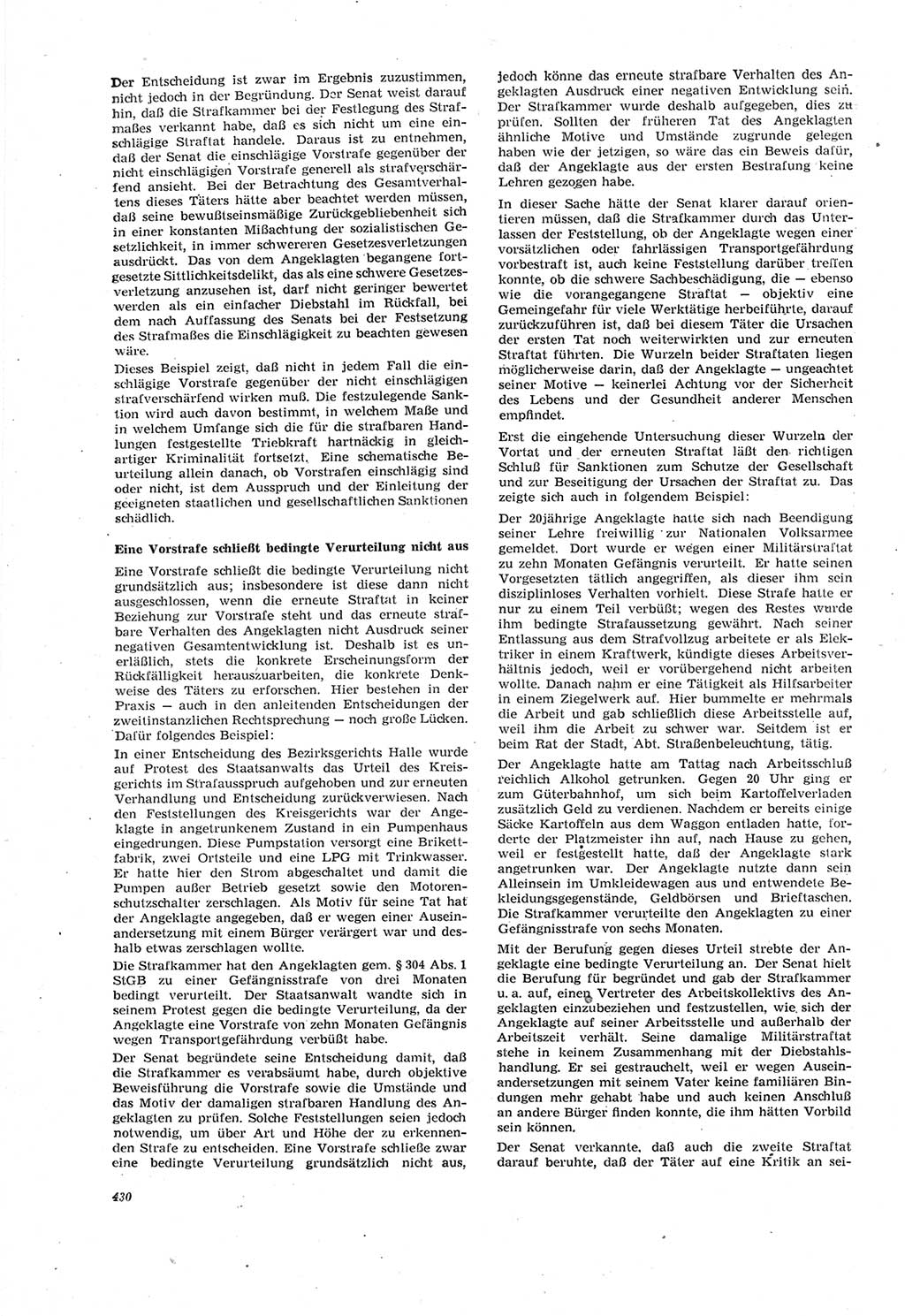 Neue Justiz (NJ), Zeitschrift für Recht und Rechtswissenschaft [Deutsche Demokratische Republik (DDR)], 18. Jahrgang 1964, Seite 430 (NJ DDR 1964, S. 430)