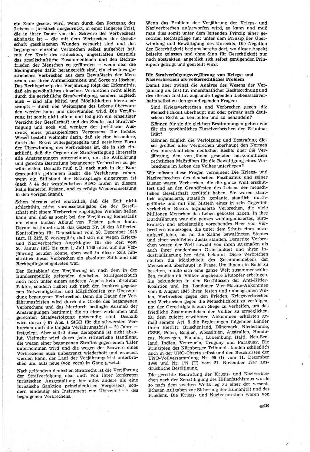 Neue Justiz (NJ), Zeitschrift für Recht und Rechtswissenschaft [Deutsche Demokratische Republik (DDR)], 18. Jahrgang 1964, Seite 439 (NJ DDR 1964, S. 439)