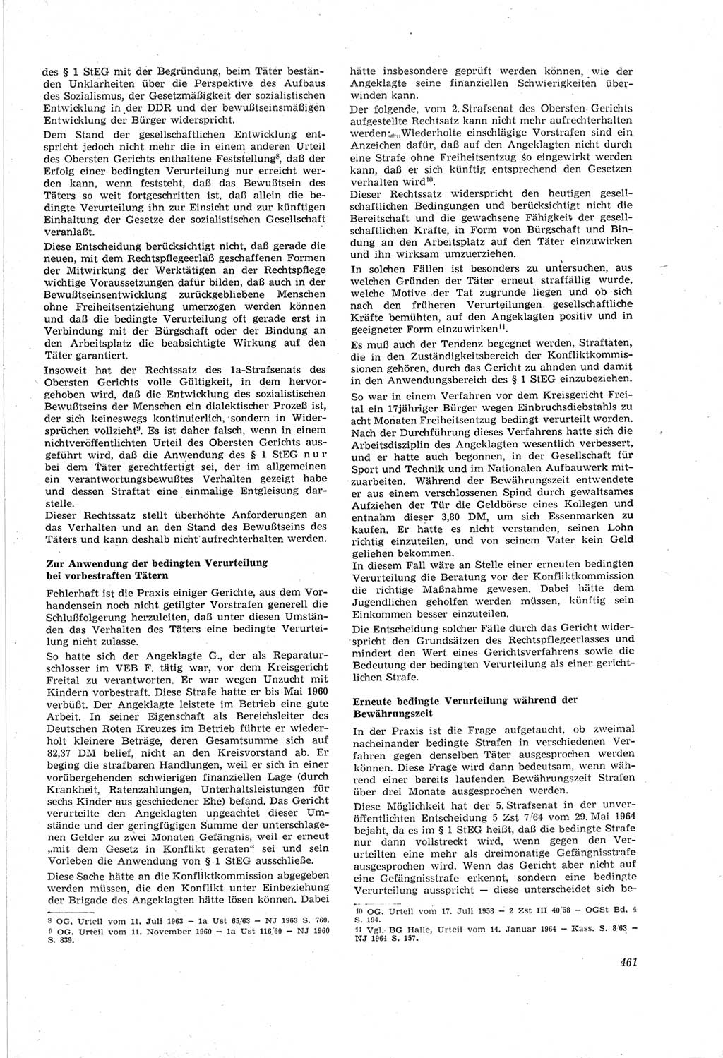 Neue Justiz (NJ), Zeitschrift für Recht und Rechtswissenschaft [Deutsche Demokratische Republik (DDR)], 18. Jahrgang 1964, Seite 461 (NJ DDR 1964, S. 461)