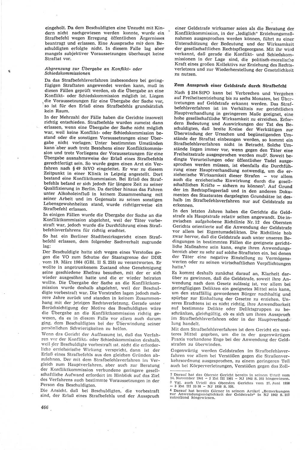 Neue Justiz (NJ), Zeitschrift für Recht und Rechtswissenschaft [Deutsche Demokratische Republik (DDR)], 18. Jahrgang 1964, Seite 466 (NJ DDR 1964, S. 466)