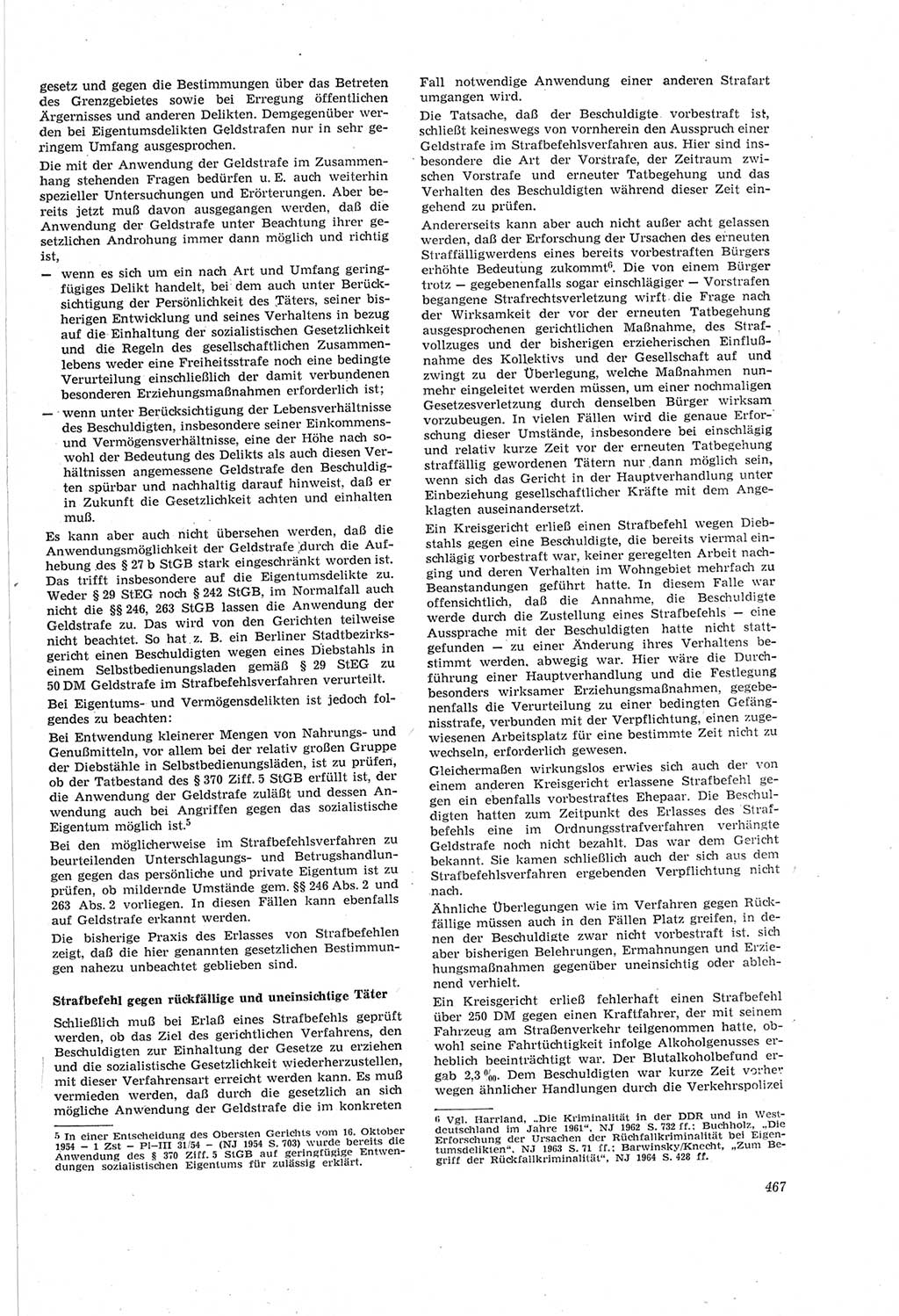 Neue Justiz (NJ), Zeitschrift für Recht und Rechtswissenschaft [Deutsche Demokratische Republik (DDR)], 18. Jahrgang 1964, Seite 467 (NJ DDR 1964, S. 467)