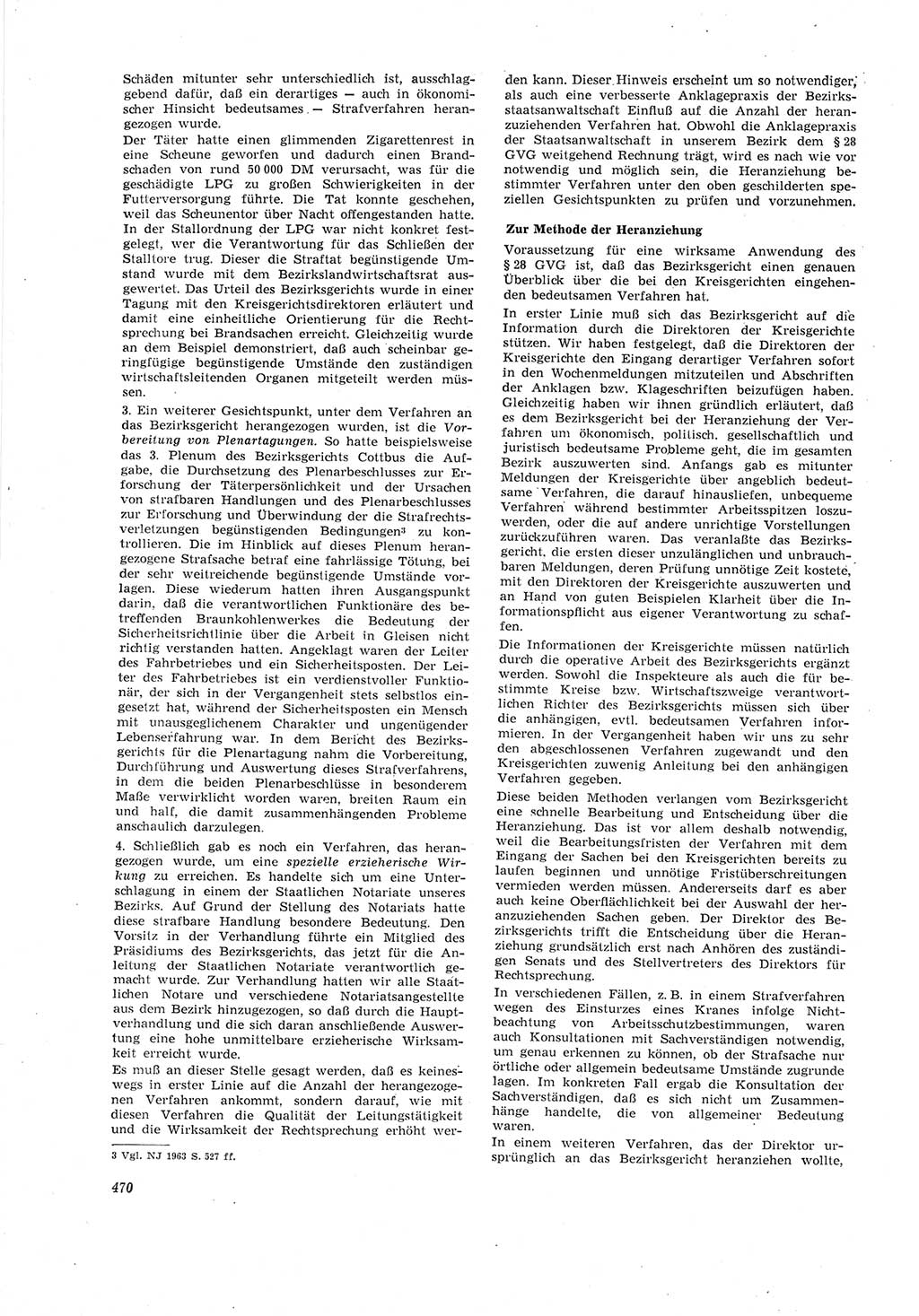 Neue Justiz (NJ), Zeitschrift für Recht und Rechtswissenschaft [Deutsche Demokratische Republik (DDR)], 18. Jahrgang 1964, Seite 470 (NJ DDR 1964, S. 470)