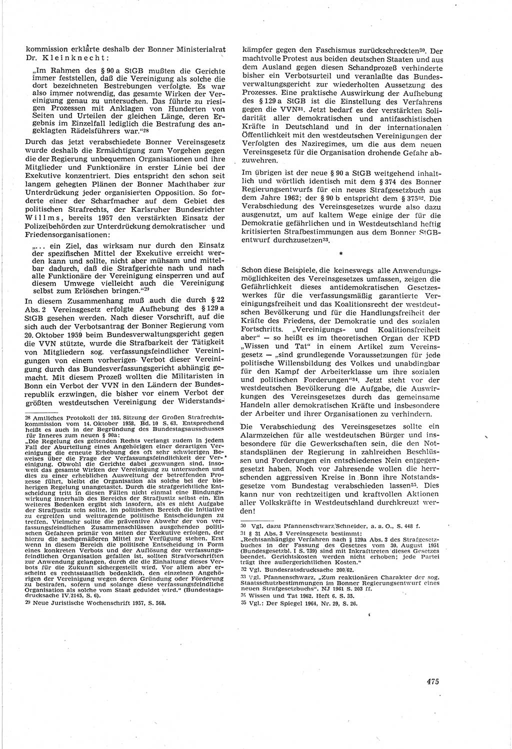 Neue Justiz (NJ), Zeitschrift für Recht und Rechtswissenschaft [Deutsche Demokratische Republik (DDR)], 18. Jahrgang 1964, Seite 475 (NJ DDR 1964, S. 475)