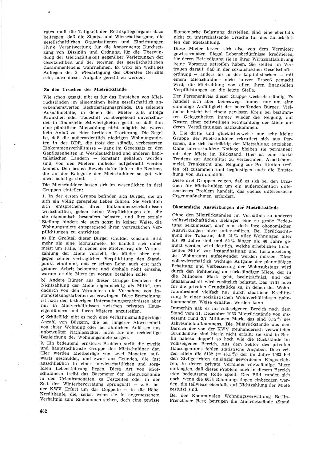 Neue Justiz (NJ), Zeitschrift für Recht und Rechtswissenschaft [Deutsche Demokratische Republik (DDR)], 18. Jahrgang 1964, Seite 482 (NJ DDR 1964, S. 482)