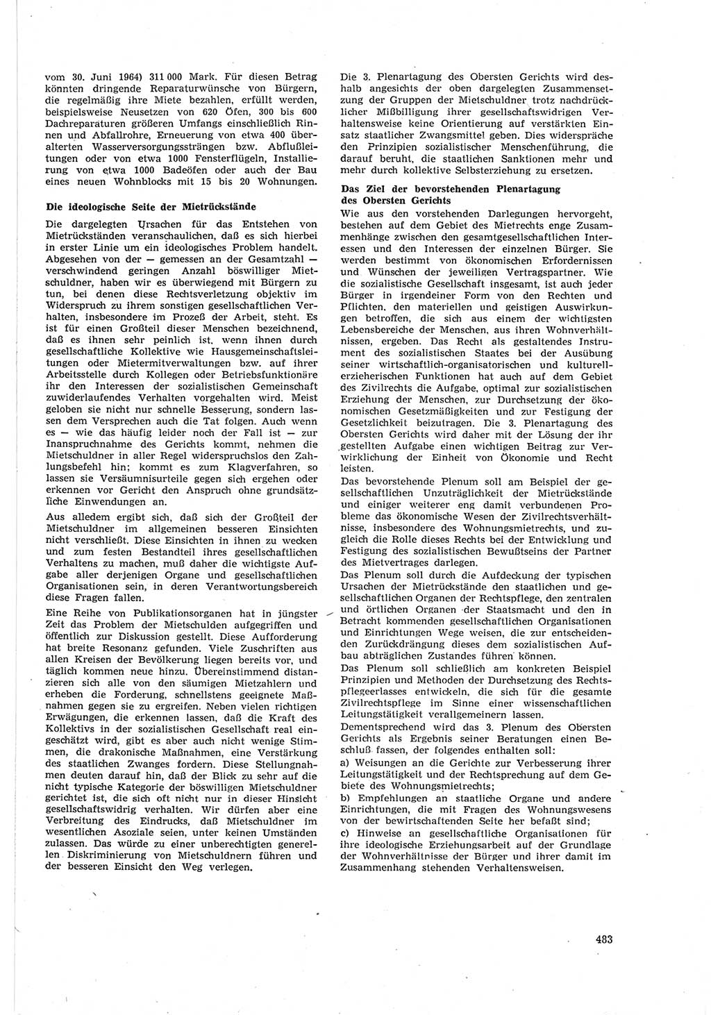 Neue Justiz (NJ), Zeitschrift für Recht und Rechtswissenschaft [Deutsche Demokratische Republik (DDR)], 18. Jahrgang 1964, Seite 483 (NJ DDR 1964, S. 483)