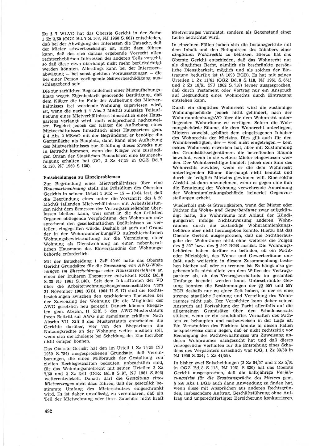 Neue Justiz (NJ), Zeitschrift für Recht und Rechtswissenschaft [Deutsche Demokratische Republik (DDR)], 18. Jahrgang 1964, Seite 492 (NJ DDR 1964, S. 492)