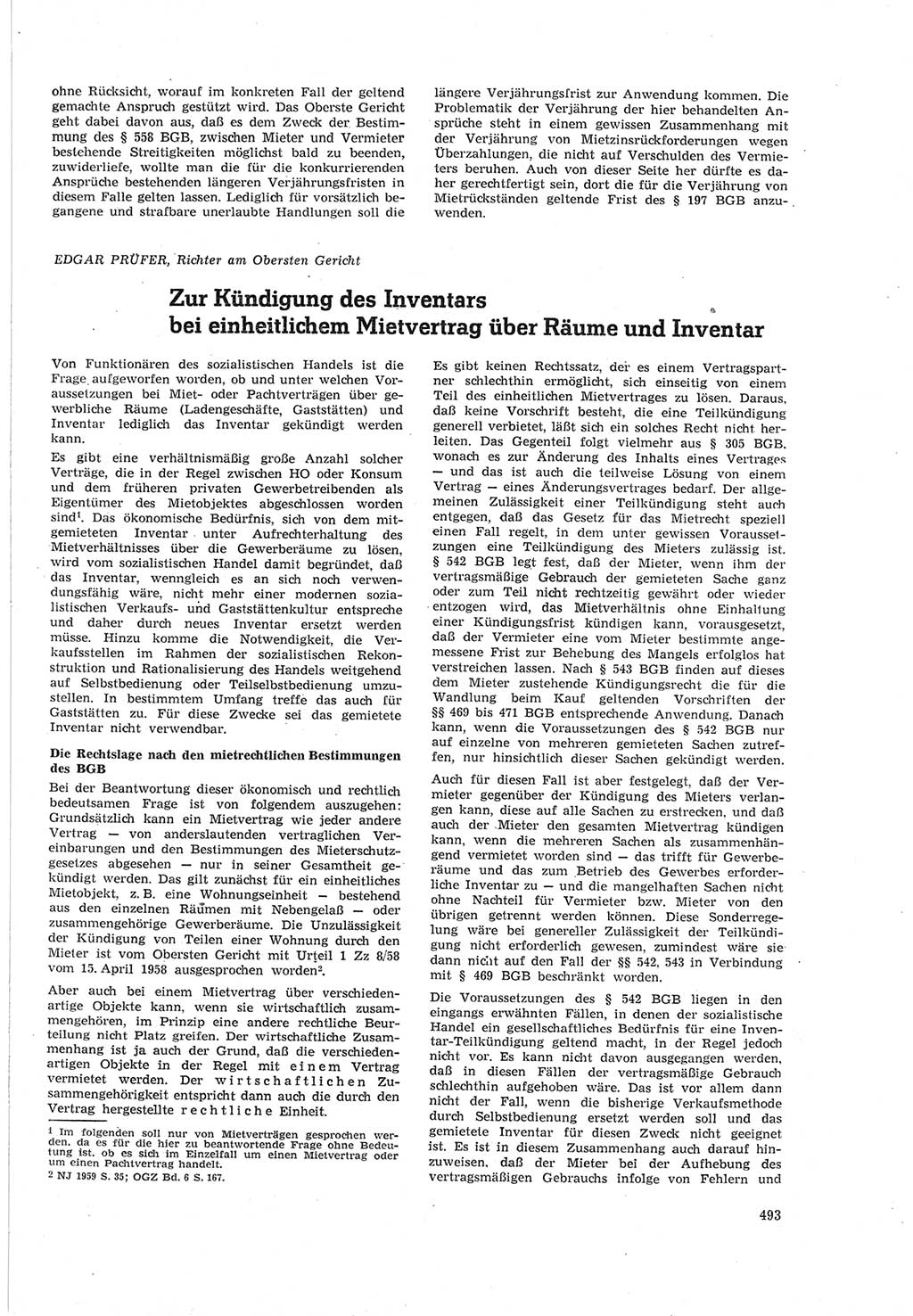 Neue Justiz (NJ), Zeitschrift für Recht und Rechtswissenschaft [Deutsche Demokratische Republik (DDR)], 18. Jahrgang 1964, Seite 493 (NJ DDR 1964, S. 493)