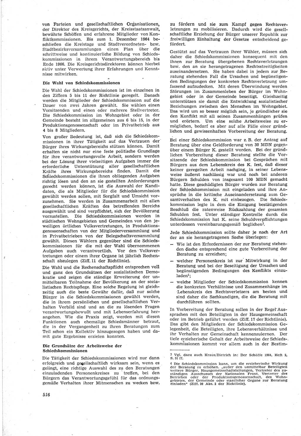 Neue Justiz (NJ), Zeitschrift für Recht und Rechtswissenschaft [Deutsche Demokratische Republik (DDR)], 18. Jahrgang 1964, Seite 516 (NJ DDR 1964, S. 516)