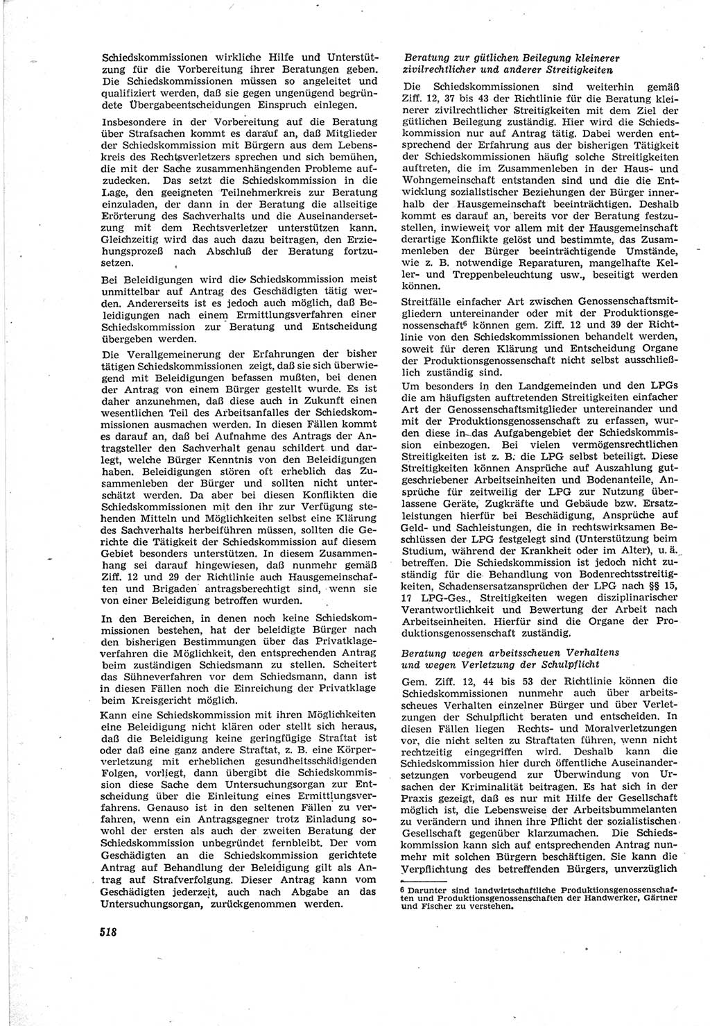Neue Justiz (NJ), Zeitschrift für Recht und Rechtswissenschaft [Deutsche Demokratische Republik (DDR)], 18. Jahrgang 1964, Seite 518 (NJ DDR 1964, S. 518)