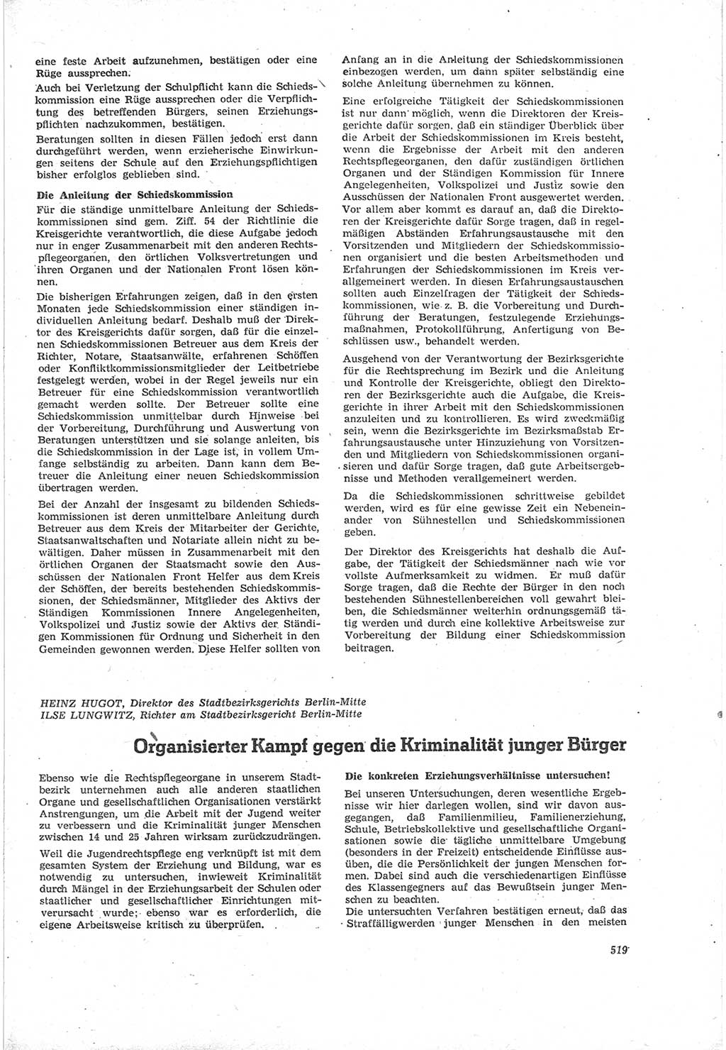 Neue Justiz (NJ), Zeitschrift für Recht und Rechtswissenschaft [Deutsche Demokratische Republik (DDR)], 18. Jahrgang 1964, Seite 519 (NJ DDR 1964, S. 519)