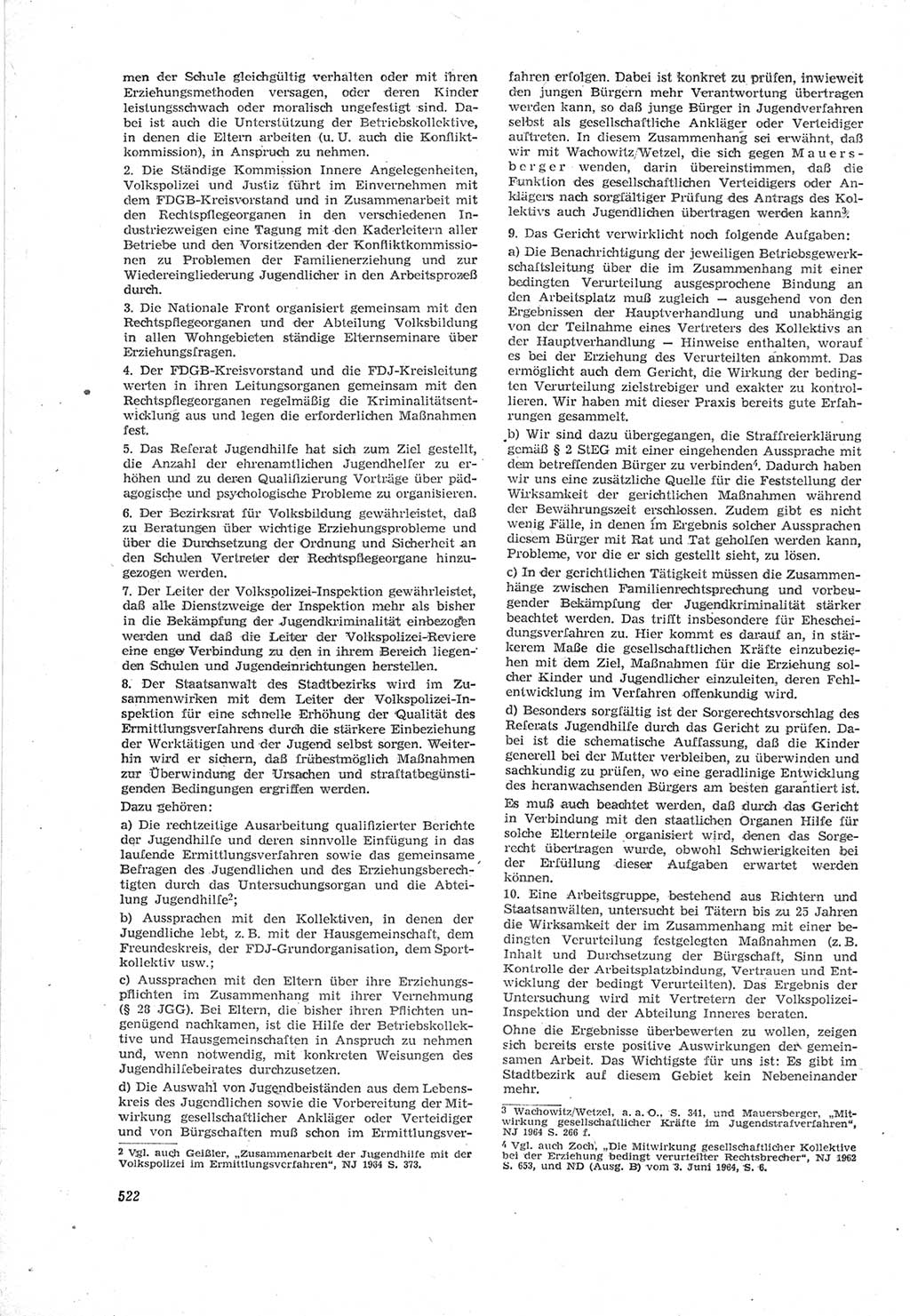 Neue Justiz (NJ), Zeitschrift für Recht und Rechtswissenschaft [Deutsche Demokratische Republik (DDR)], 18. Jahrgang 1964, Seite 522 (NJ DDR 1964, S. 522)