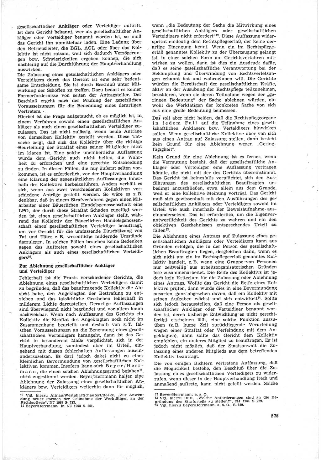 Neue Justiz (NJ), Zeitschrift für Recht und Rechtswissenschaft [Deutsche Demokratische Republik (DDR)], 18. Jahrgang 1964, Seite 525 (NJ DDR 1964, S. 525)