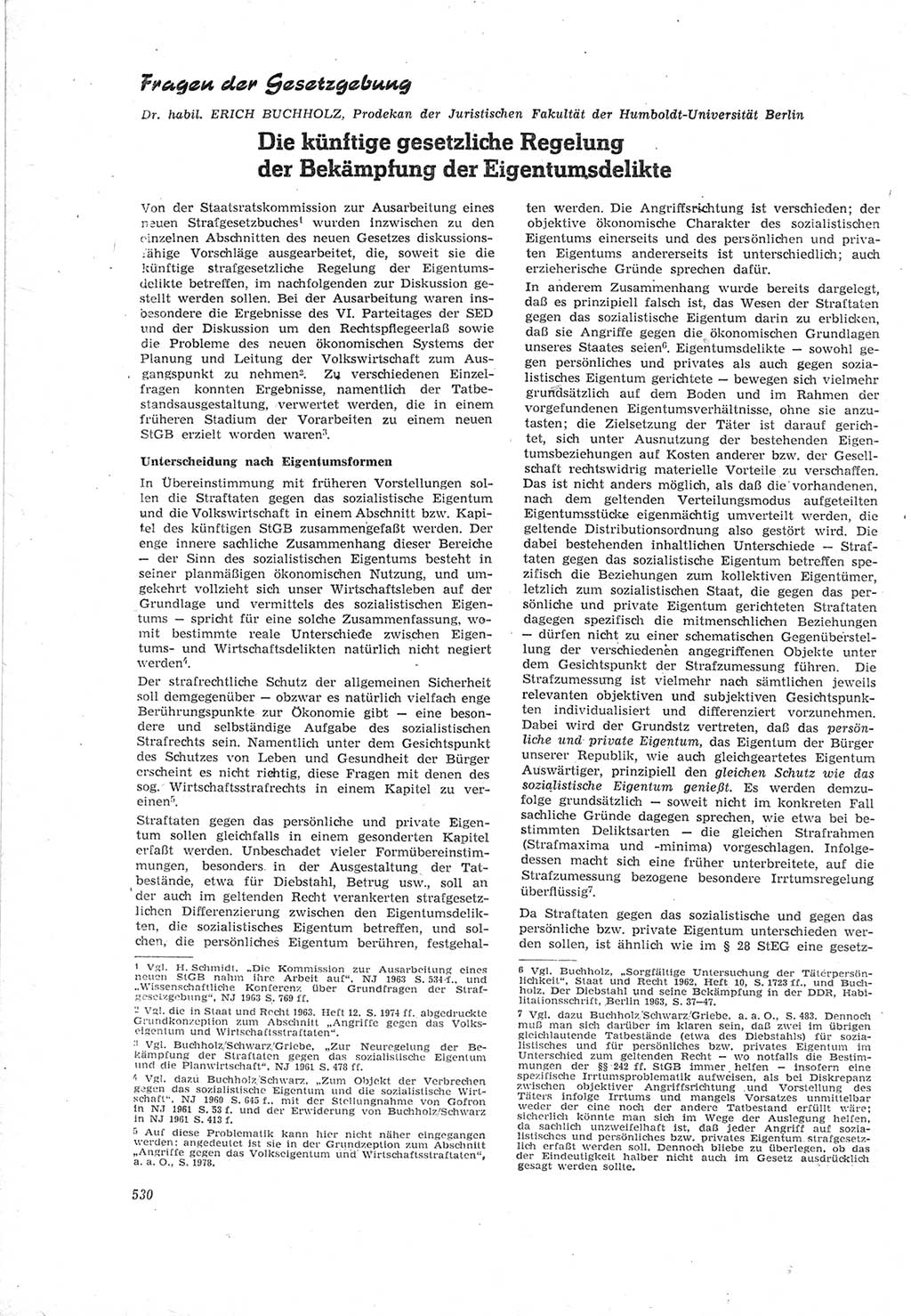 Neue Justiz (NJ), Zeitschrift für Recht und Rechtswissenschaft [Deutsche Demokratische Republik (DDR)], 18. Jahrgang 1964, Seite 530 (NJ DDR 1964, S. 530)