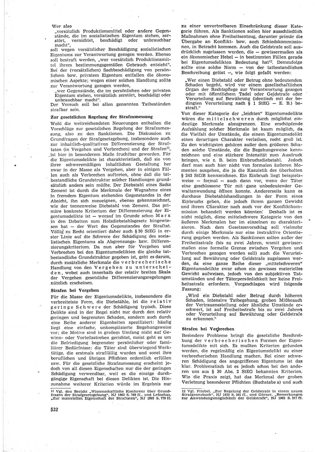 Neue Justiz (NJ), Zeitschrift für Recht und Rechtswissenschaft [Deutsche Demokratische Republik (DDR)], 18. Jahrgang 1964, Seite 532 (NJ DDR 1964, S. 532)