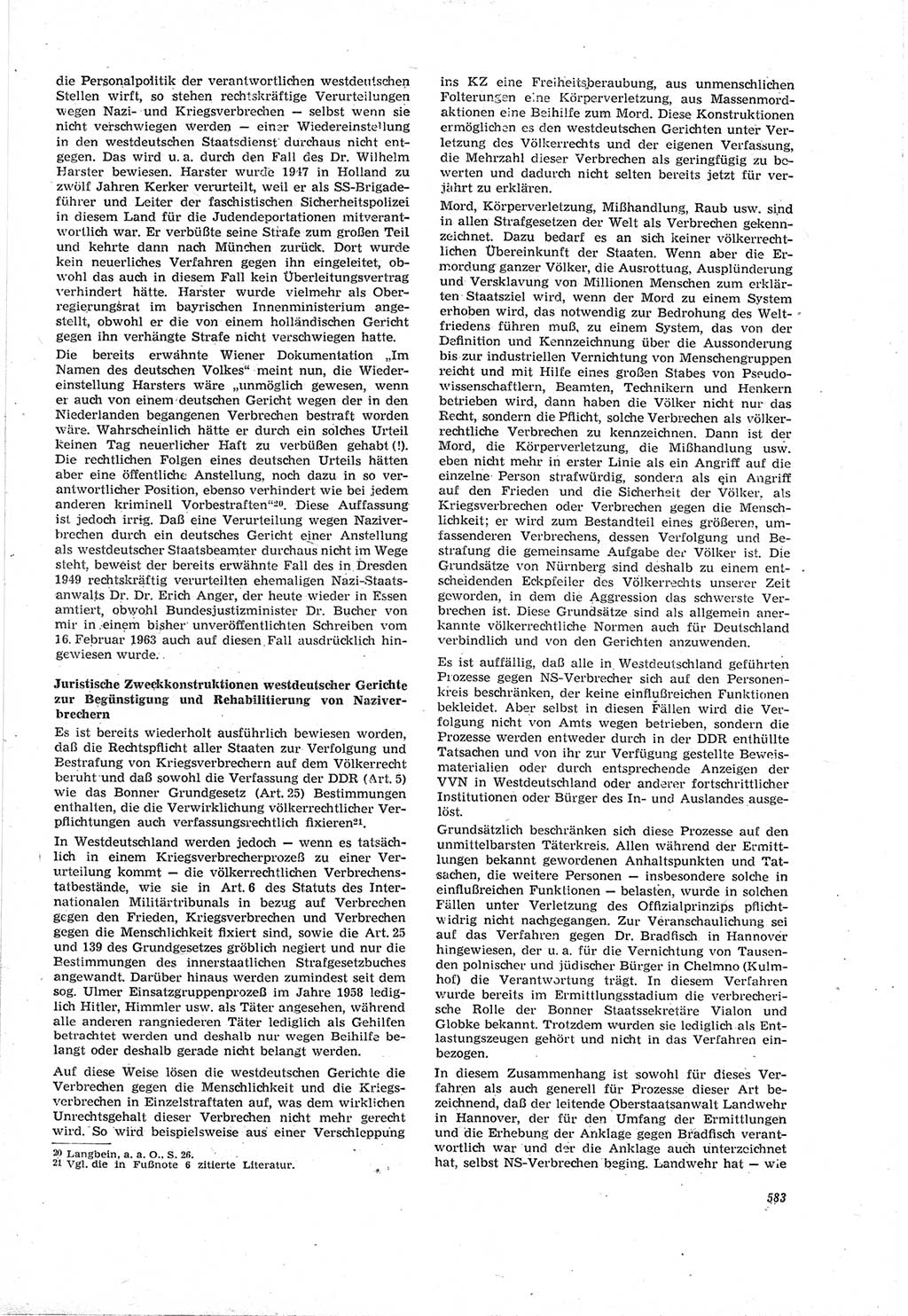 Neue Justiz (NJ), Zeitschrift für Recht und Rechtswissenschaft [Deutsche Demokratische Republik (DDR)], 18. Jahrgang 1964, Seite 583 (NJ DDR 1964, S. 583)
