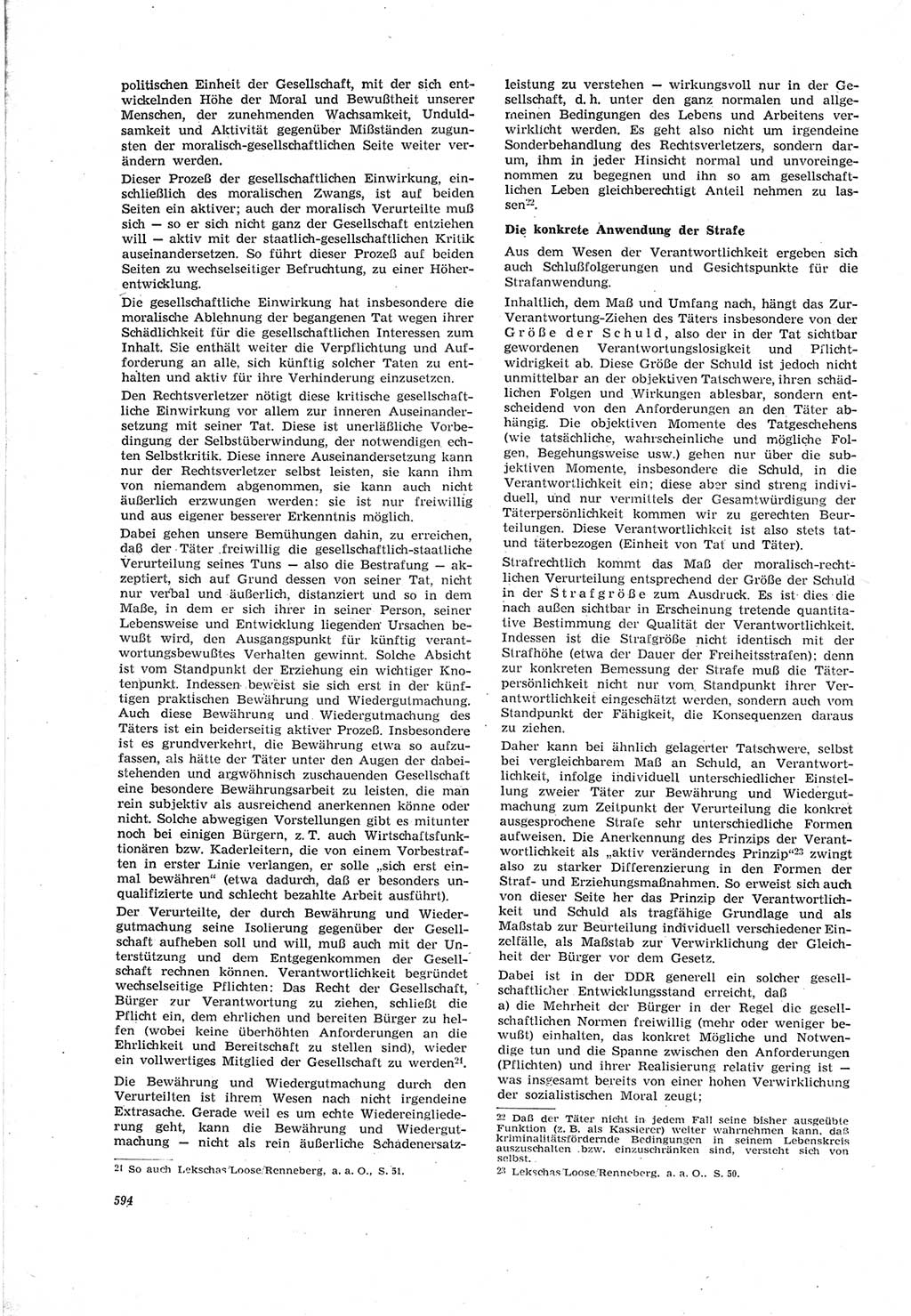 Neue Justiz (NJ), Zeitschrift für Recht und Rechtswissenschaft [Deutsche Demokratische Republik (DDR)], 18. Jahrgang 1964, Seite 594 (NJ DDR 1964, S. 594)