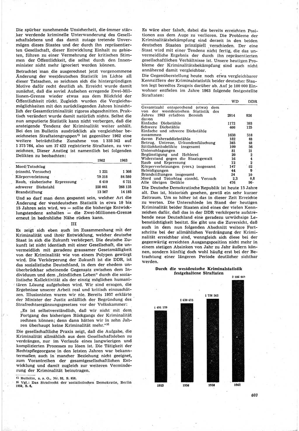 Neue Justiz (NJ), Zeitschrift für Recht und Rechtswissenschaft [Deutsche Demokratische Republik (DDR)], 18. Jahrgang 1964, Seite 603 (NJ DDR 1964, S. 603)