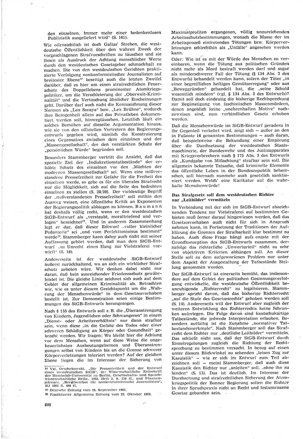 Neue Justiz (NJ), Zeitschrift für Recht und Rechtswissenschaft [Deutsche Demokratische Republik (DDR)], 18. Jahrgang 1964, Seite 608 (NJ DDR 1964, S. 608)