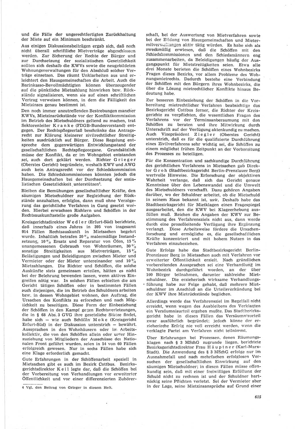 Neue Justiz (NJ), Zeitschrift für Recht und Rechtswissenschaft [Deutsche Demokratische Republik (DDR)], 18. Jahrgang 1964, Seite 615 (NJ DDR 1964, S. 615)