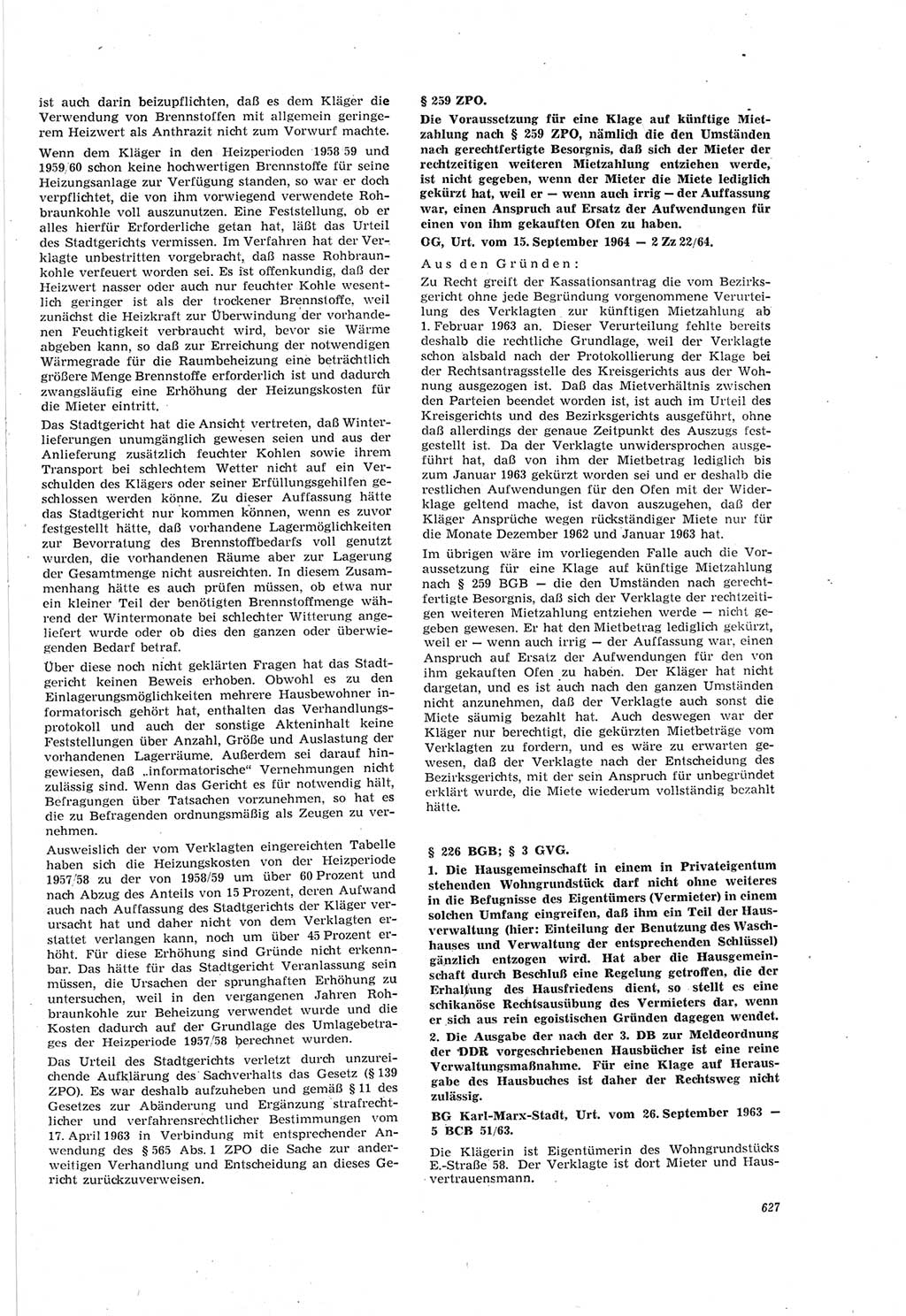 Neue Justiz (NJ), Zeitschrift für Recht und Rechtswissenschaft [Deutsche Demokratische Republik (DDR)], 18. Jahrgang 1964, Seite 627 (NJ DDR 1964, S. 627)