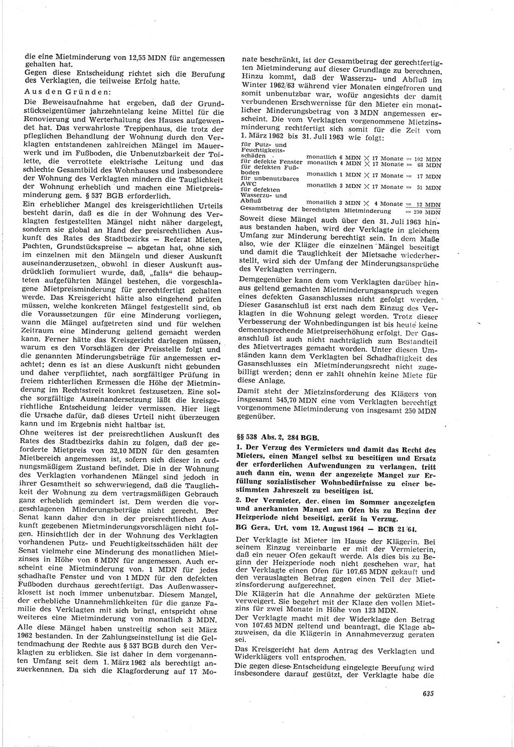Neue Justiz (NJ), Zeitschrift für Recht und Rechtswissenschaft [Deutsche Demokratische Republik (DDR)], 18. Jahrgang 1964, Seite 635 (NJ DDR 1964, S. 635)