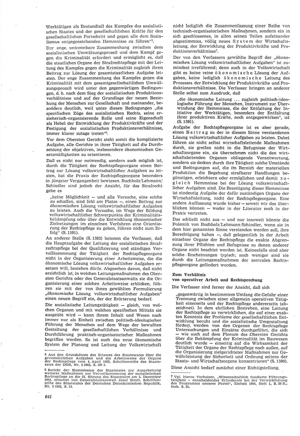 Neue Justiz (NJ), Zeitschrift für Recht und Rechtswissenschaft [Deutsche Demokratische Republik (DDR)], 18. Jahrgang 1964, Seite 642 (NJ DDR 1964, S. 642)