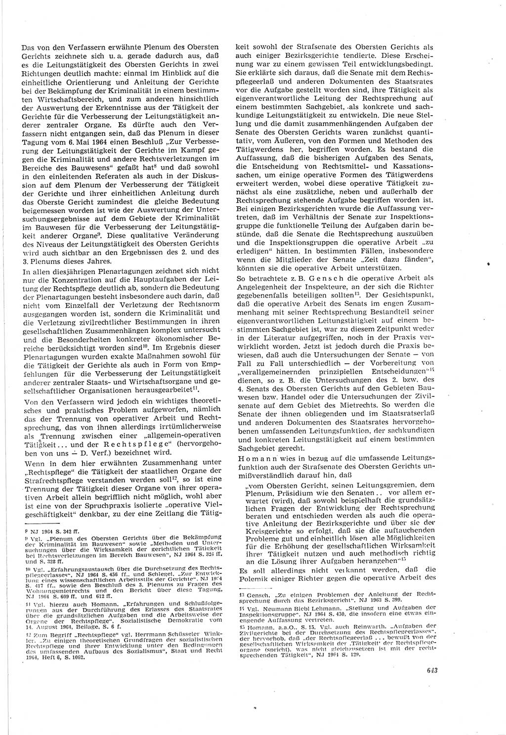 Neue Justiz (NJ), Zeitschrift für Recht und Rechtswissenschaft [Deutsche Demokratische Republik (DDR)], 18. Jahrgang 1964, Seite 643 (NJ DDR 1964, S. 643)