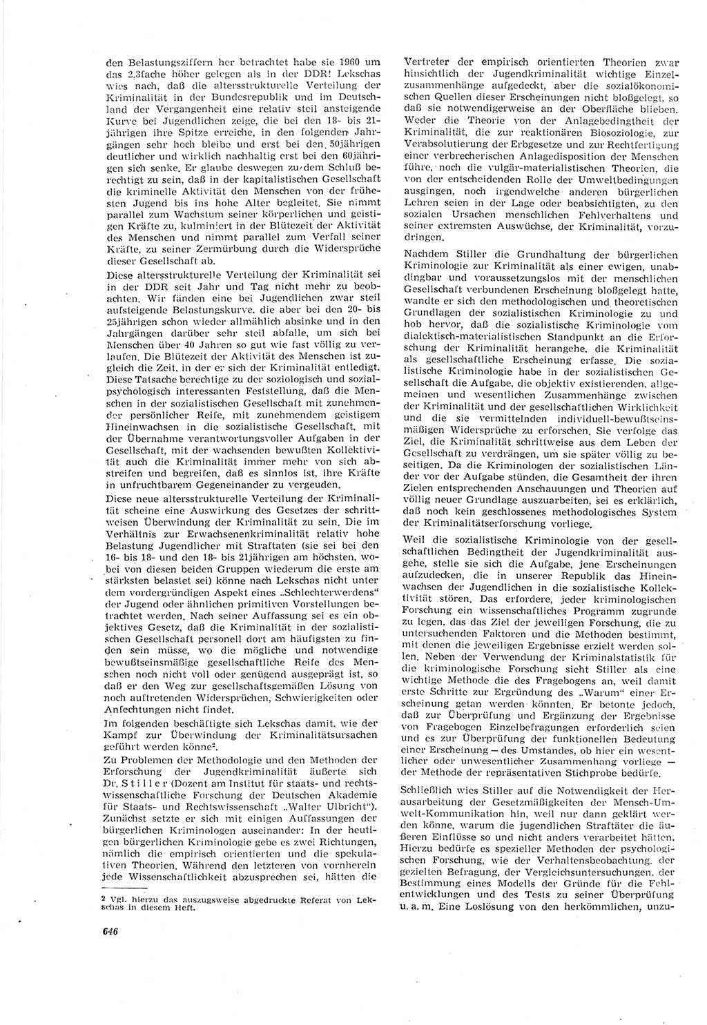 Neue Justiz (NJ), Zeitschrift für Recht und Rechtswissenschaft [Deutsche Demokratische Republik (DDR)], 18. Jahrgang 1964, Seite 646 (NJ DDR 1964, S. 646)