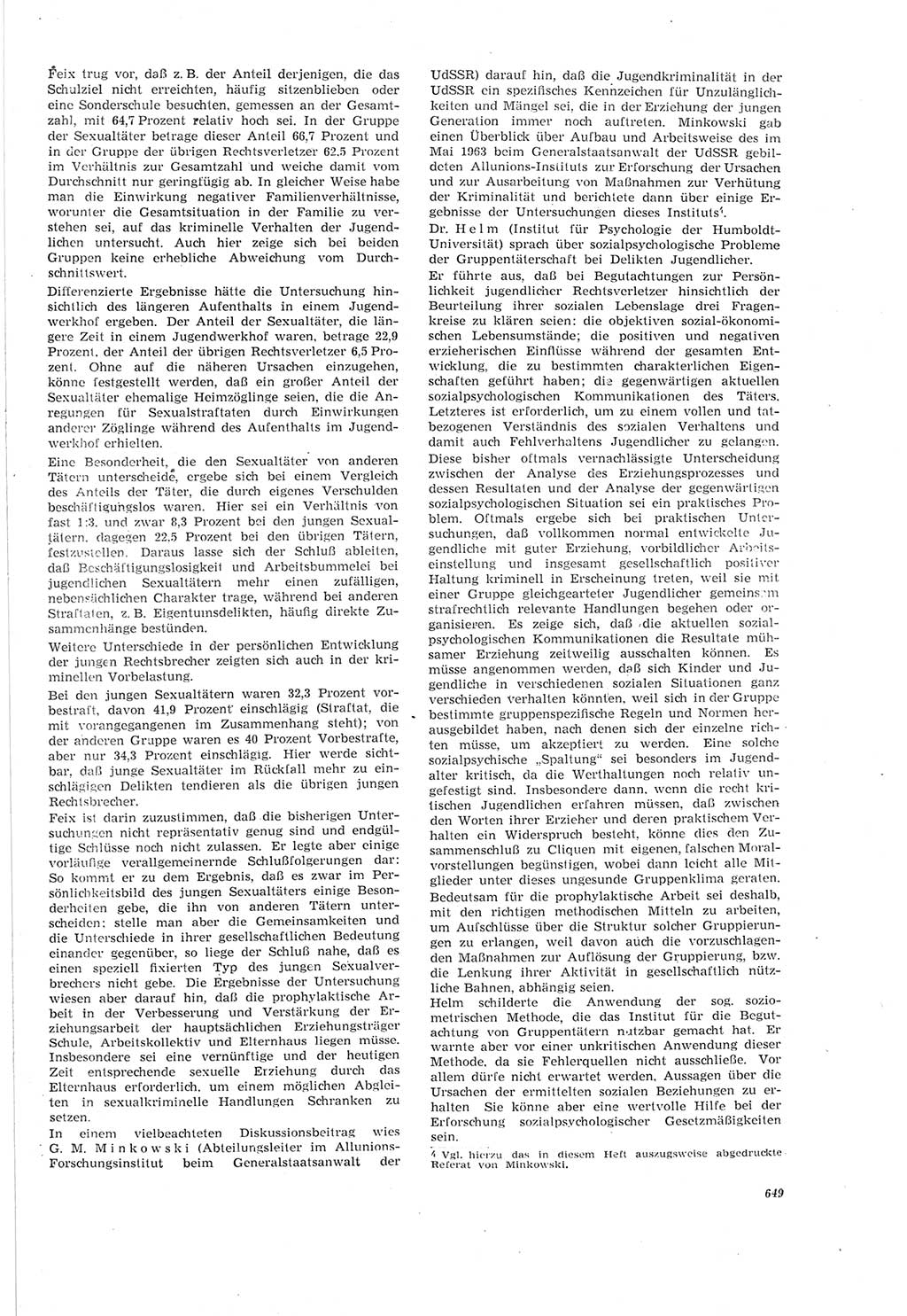 Neue Justiz (NJ), Zeitschrift für Recht und Rechtswissenschaft [Deutsche Demokratische Republik (DDR)], 18. Jahrgang 1964, Seite 649 (NJ DDR 1964, S. 649)