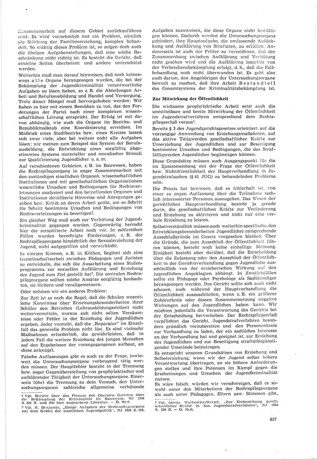 Neue Justiz (NJ), Zeitschrift für Recht und Rechtswissenschaft [Deutsche Demokratische Republik (DDR)], 18. Jahrgang 1964, Seite 657 (NJ DDR 1964, S. 657)