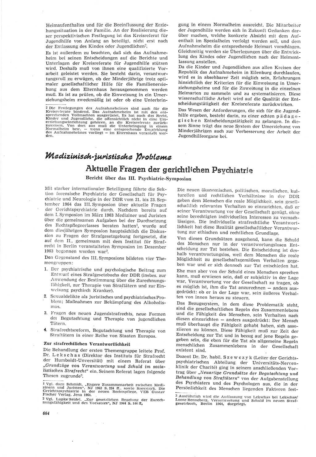 Neue Justiz (NJ), Zeitschrift für Recht und Rechtswissenschaft [Deutsche Demokratische Republik (DDR)], 18. Jahrgang 1964, Seite 664 (NJ DDR 1964, S. 664)