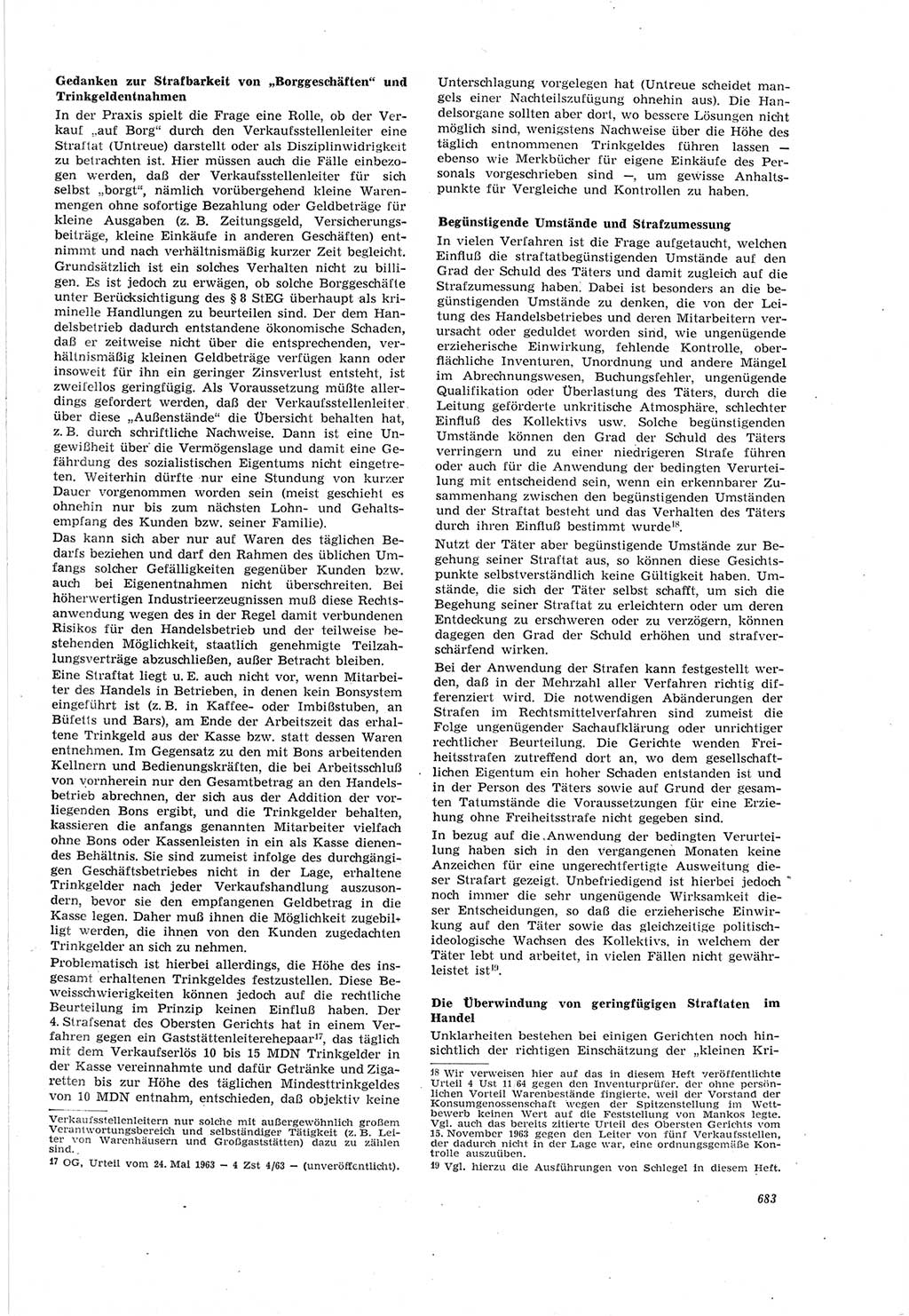 Neue Justiz (NJ), Zeitschrift für Recht und Rechtswissenschaft [Deutsche Demokratische Republik (DDR)], 18. Jahrgang 1964, Seite 683 (NJ DDR 1964, S. 683)