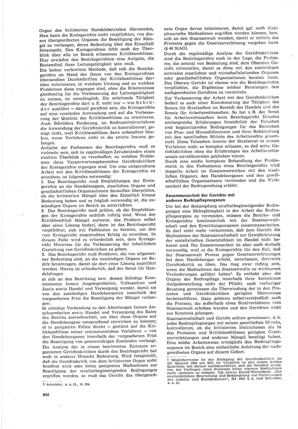 Neue Justiz (NJ), Zeitschrift für Recht und Rechtswissenschaft [Deutsche Demokratische Republik (DDR)], 18. Jahrgang 1964, Seite 686 (NJ DDR 1964, S. 686)