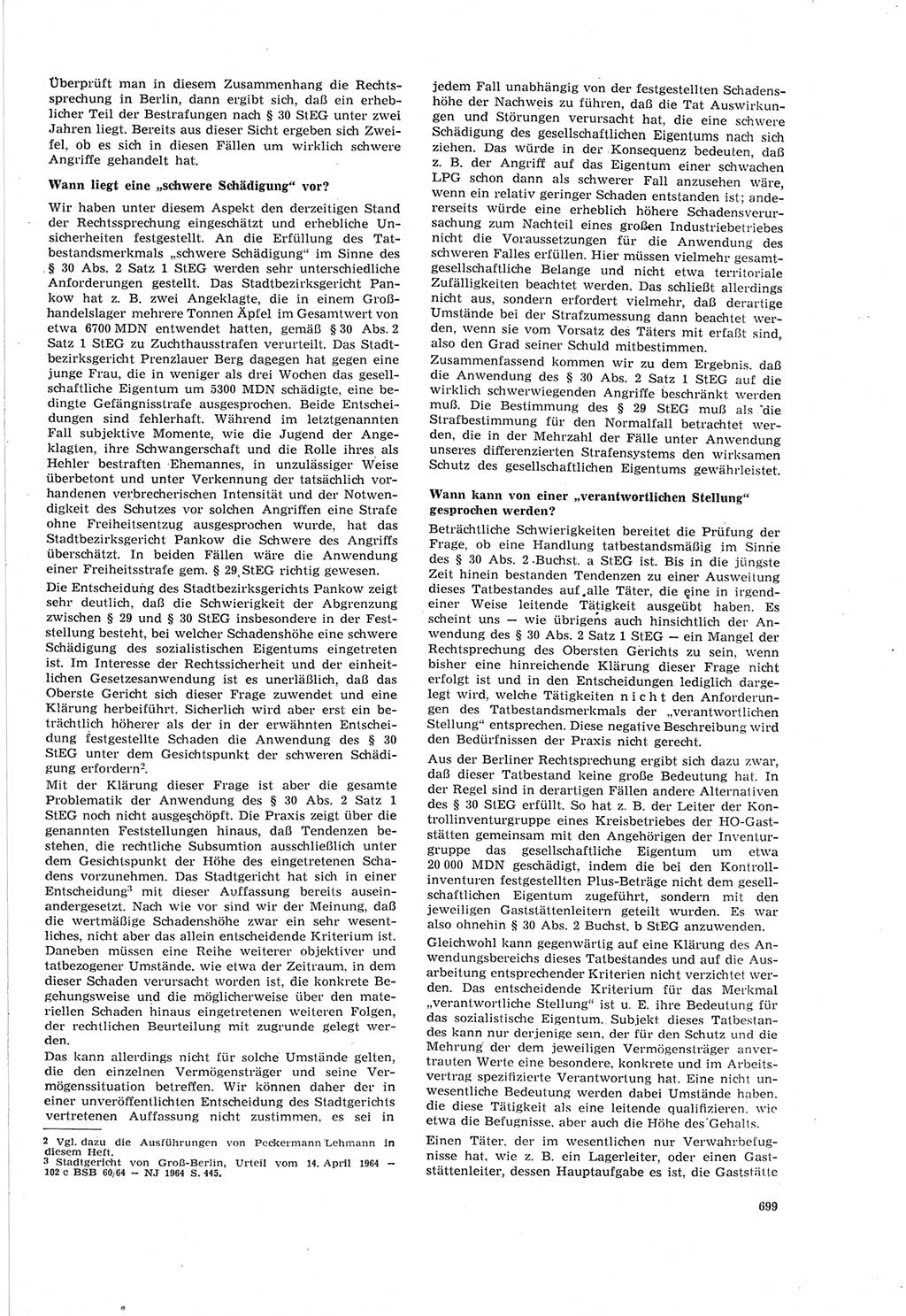 Neue Justiz (NJ), Zeitschrift für Recht und Rechtswissenschaft [Deutsche Demokratische Republik (DDR)], 18. Jahrgang 1964, Seite 699 (NJ DDR 1964, S. 699)