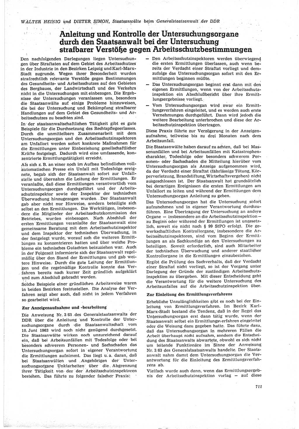 Neue Justiz (NJ), Zeitschrift für Recht und Rechtswissenschaft [Deutsche Demokratische Republik (DDR)], 18. Jahrgang 1964, Seite 711 (NJ DDR 1964, S. 711)
