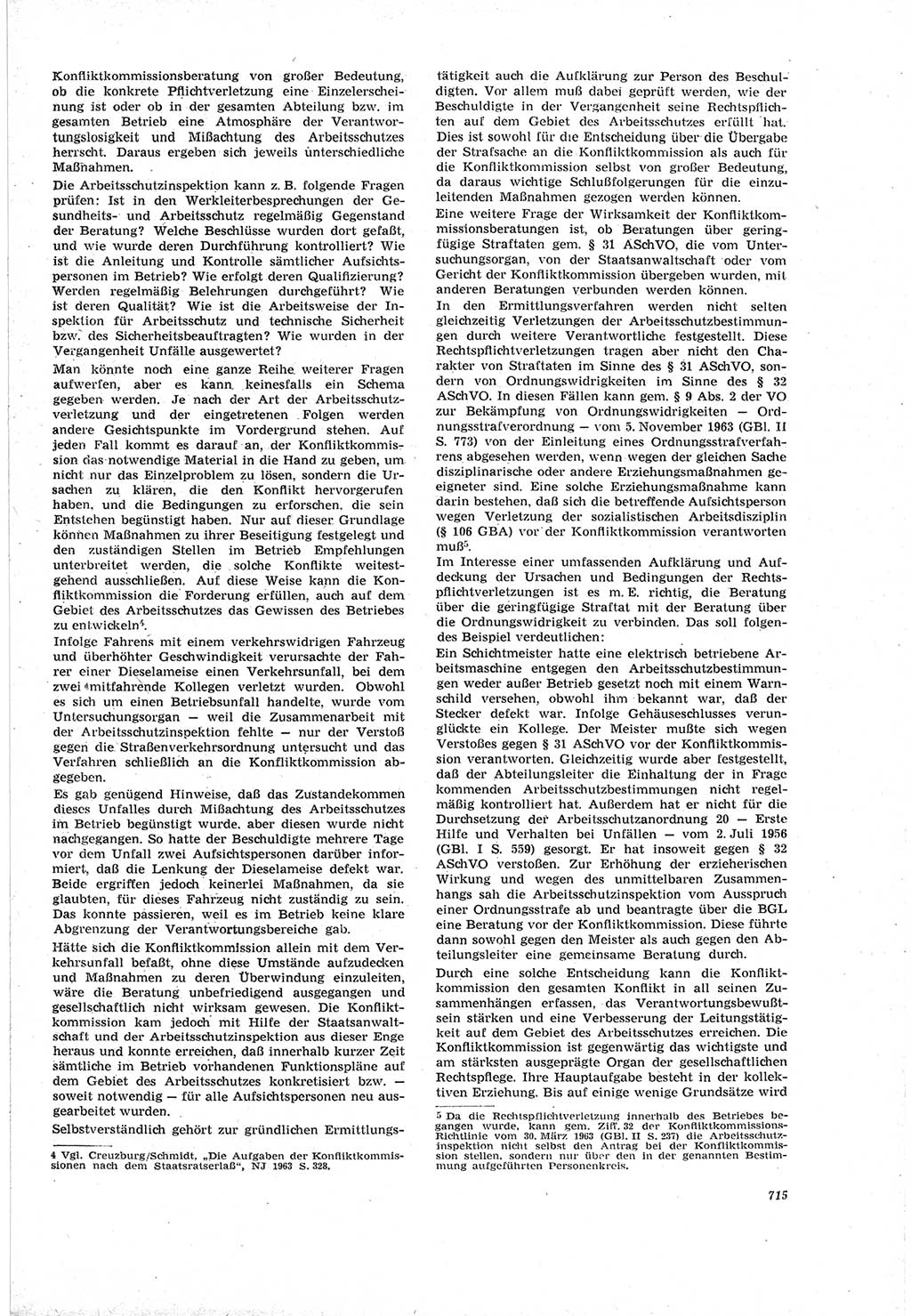 Neue Justiz (NJ), Zeitschrift für Recht und Rechtswissenschaft [Deutsche Demokratische Republik (DDR)], 18. Jahrgang 1964, Seite 715 (NJ DDR 1964, S. 715)