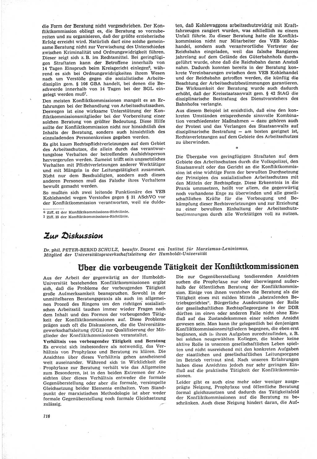 Neue Justiz (NJ), Zeitschrift für Recht und Rechtswissenschaft [Deutsche Demokratische Republik (DDR)], 18. Jahrgang 1964, Seite 716 (NJ DDR 1964, S. 716)